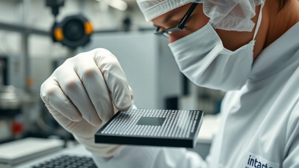Technician in cleanroom handling silicon wafer, highlighting global chip shortages.