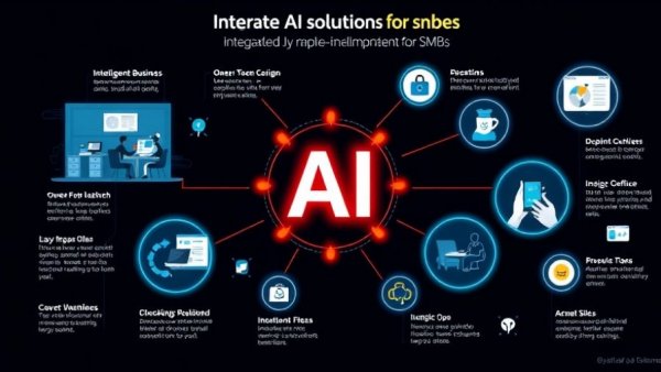 Infographic detailing AI solutions to simplify adoption for SMBs.