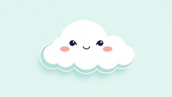 Stylized cartoon cloud with playful eyes, Sora Video Generator ChatGPT.