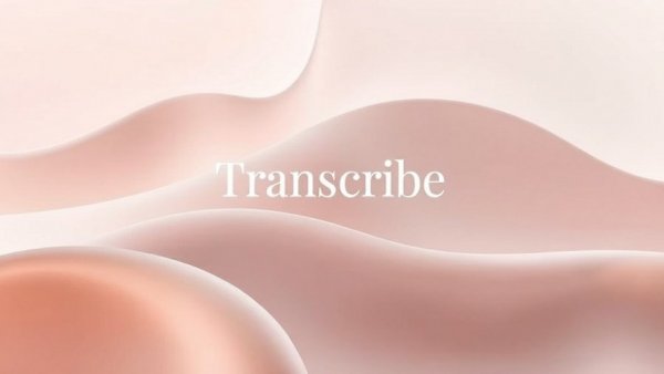 Cohere Transcribe branding on smooth abstract shapes.