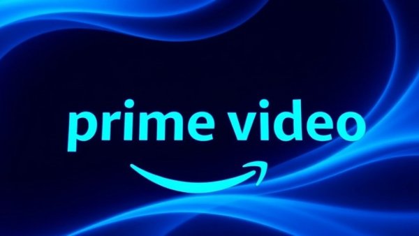 Prime Video logo on blue background connected to Samsung Phone Entertainment Bundle.