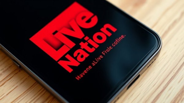 Close-up of smartphone showing Live Nation logo, Live Nation monopoly ruling