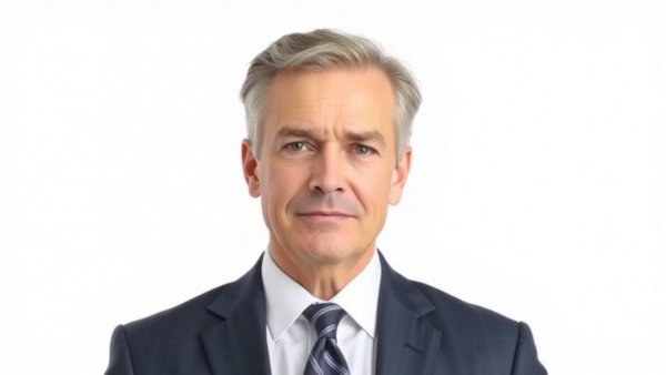 Confident middle-aged man in a suit highlighting digital notarization efficiency.