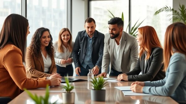 Diverse team in a modern boardroom discussing a 15-minute board briefing.