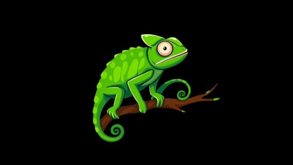 Notepad++ for Mac controversy: Bright green chameleon logo on black.