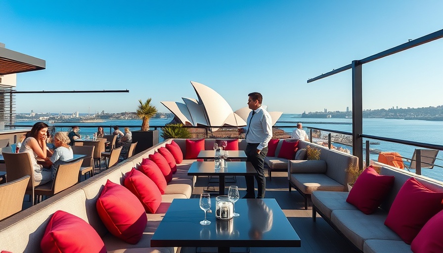 Celebrity favourite rooftop bar in Sydney with Opera House view.