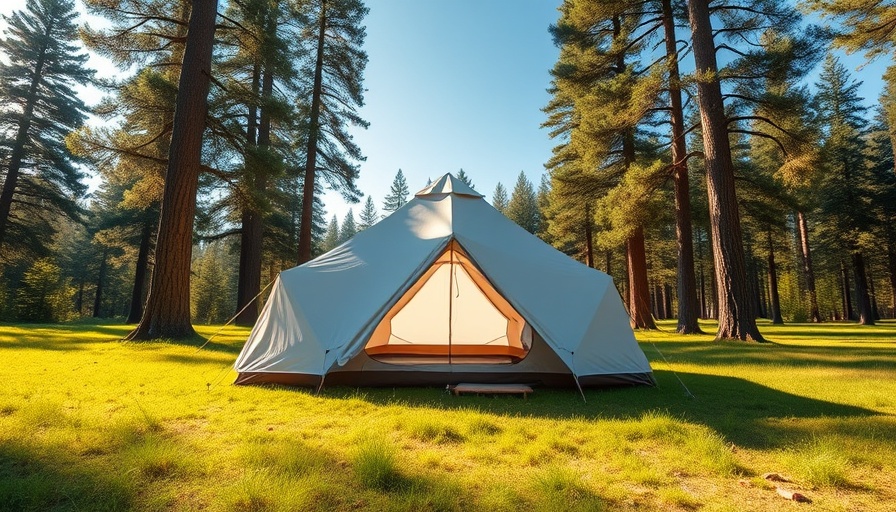 NatureHike Kota 8P Tent set up in a sunny forest clearing.