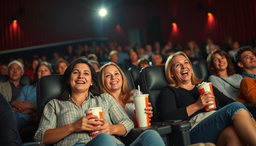 Group enjoying movie in comfortable Hoyts cinema seats.