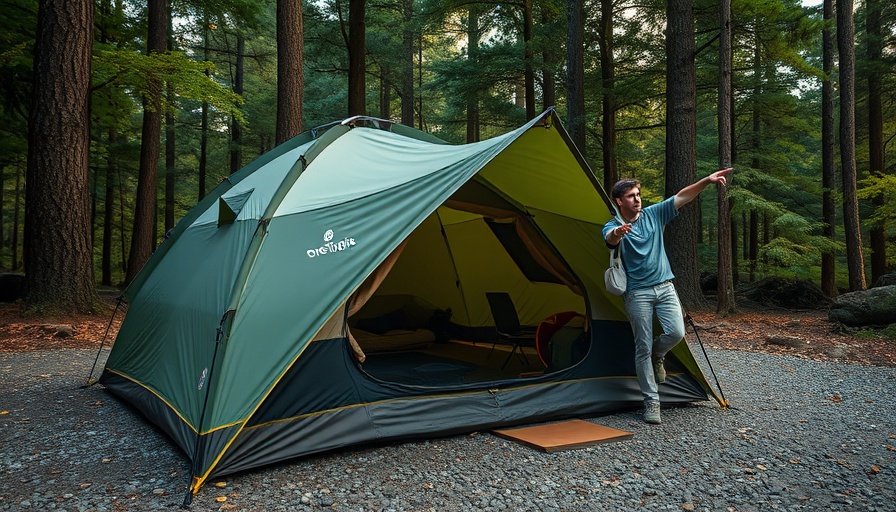 OneTigris Coco Nest Hot Tent camp setting in a forest.