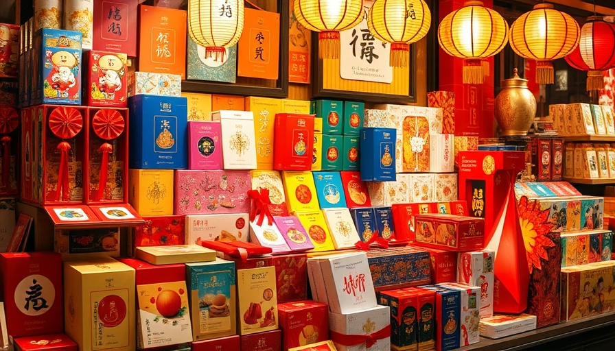 Festive Gong Grocer Mid-Autumn Festival gift display.