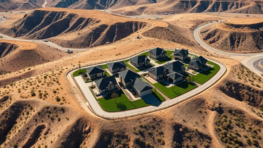Utah housing shortage illustrated by cluster of suburban homes.