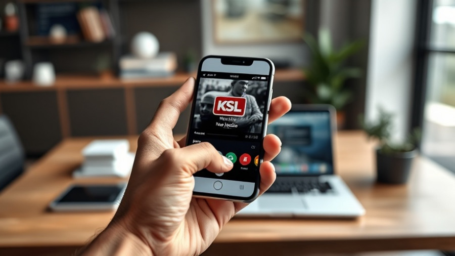 KSL NewsRadio app in modern workspace, Salt Lake City community events.