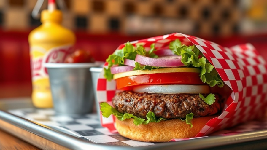 Juicy hamburger at SLC restaurant, on serving tray, suggesting restaurant closures.