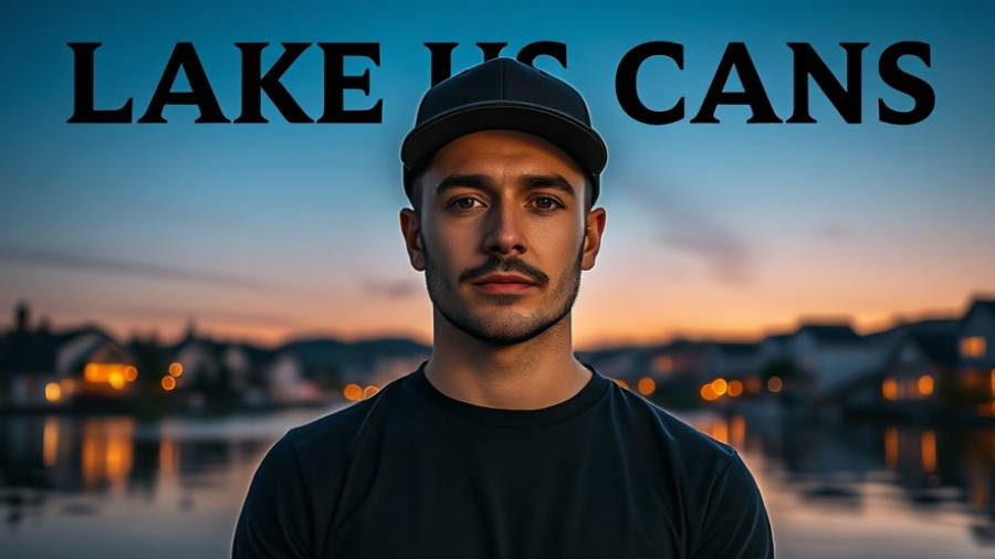 Living in Daybreak Utah: Man with text over scenic backdrop.
