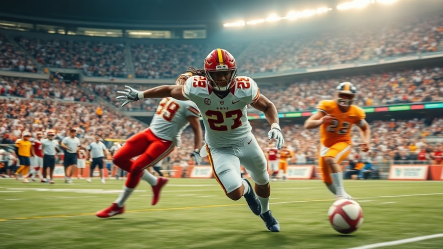 Utah diverse run game showcased with dynamic football action.