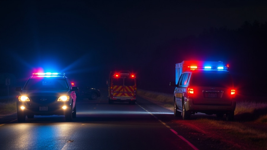 Spanish Fork multivehicle crash at night with emergency response vehicles.