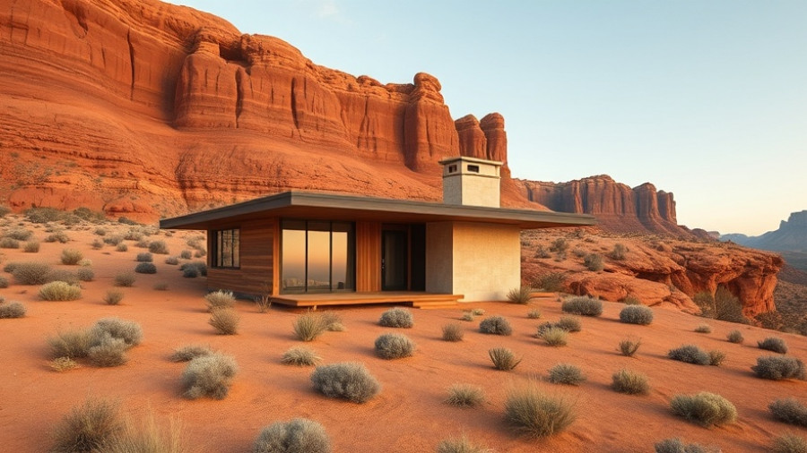 Modern Moab home design with sleek architecture in desert landscape.
