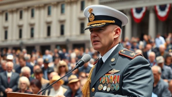 Veterans recognized in Salt Lake City event with military officer speaking.