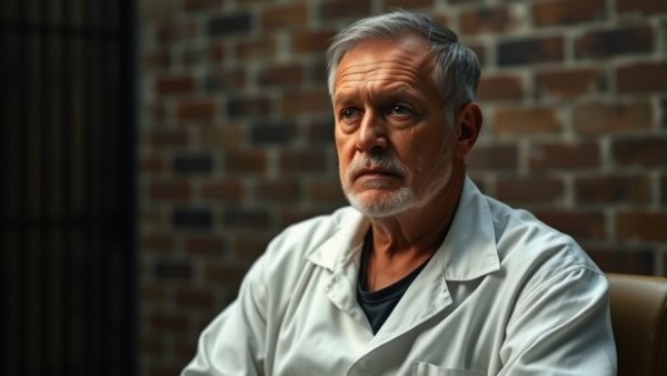 Person in prison attire during an interview, Utah child sex offender confessions.