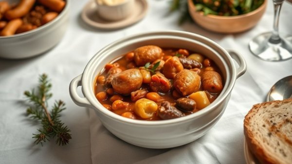 Gourmet Holiday Meal Kits showcasing hearty cassoulet.