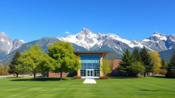Granite School District building with stunning mountain backdrop
