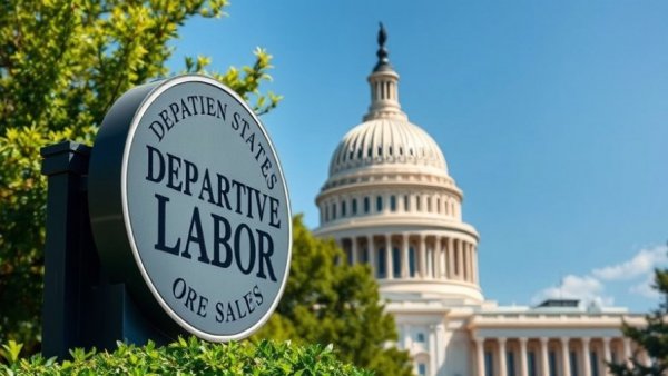 United States Department of Labor sign with Capitol in background, symbolizing U.S. job market added 119,000 jobs.