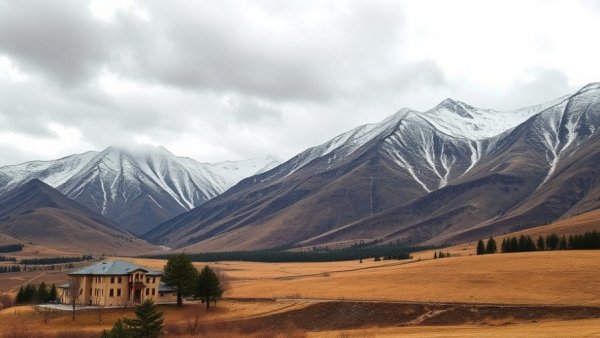 Sparse snow on mountains in western US highlights snowfall shortage.