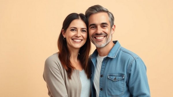 Youth soccer coach released, smiling with a woman, embracing.