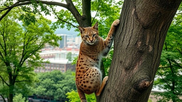 Bobcat sighting in Salt Lake City captured on phone.