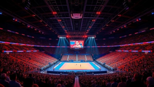 Utah Red Rocks gymnastics season opener showcasing a vibrant arena.
