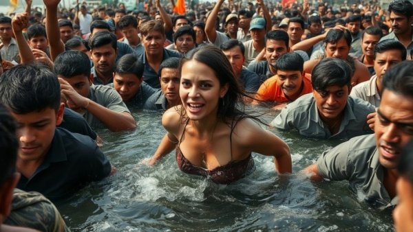 Utah's emotional journey in 2025: urgent scene with young woman in water.