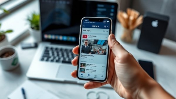 Hand uses news app, reflecting the future of local news in Salt Lake City.