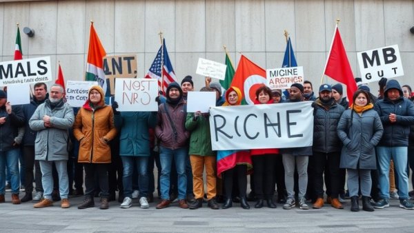 Protest in Salt Lake City against ICE facility concerns, people with signs.