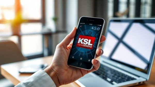 Community Connection in Salt Lake City: KSL NewsRadio app on smartphone.