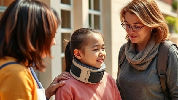 Southern Utah girl recovering from e-bike accident walks with friends.