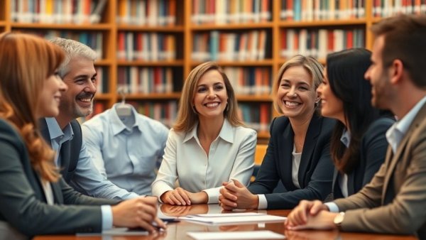 Group discussing in a library setting about Eliza R. Snow discourses.