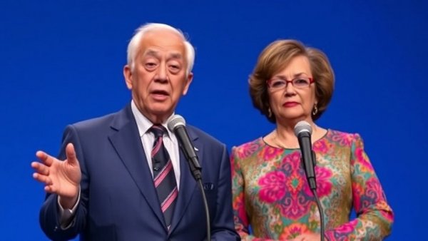Generational Faith - Elderly couple speaking on stage.
