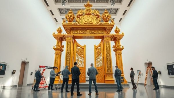 Experts restoring golden Gates of Paradise at BYU exhibit.