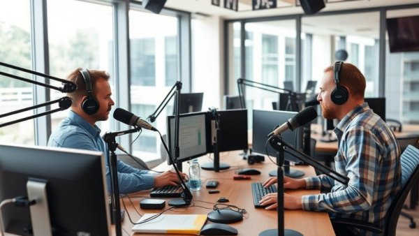 Community engagement broadcast in Salt Lake City radio studio