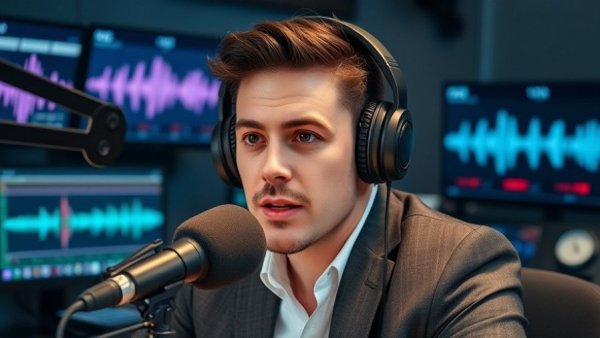 Radio host discusses community resilience in Salt Lake City studio.