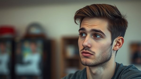 Thoughtful young man looking sideways, Kirk case community response.