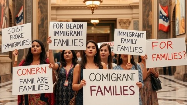Immigrants in Utah Community advocating for family unity indoors.