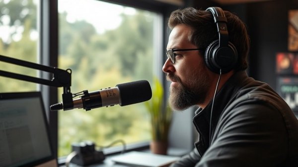 Utah's Morning News host broadcasting live in studio.
