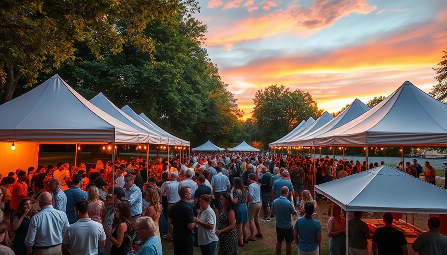 Eat Drink SLC tickets event at sunset, lively park gathering.