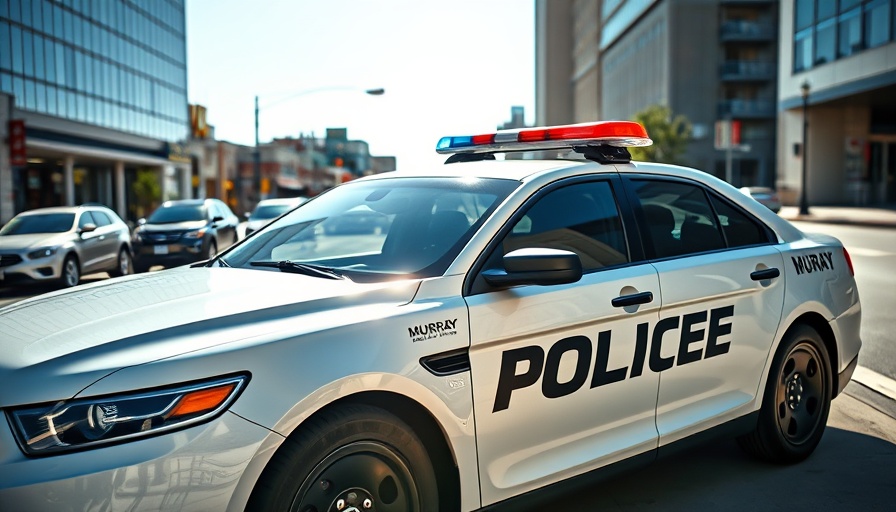 Murray Police car involved in attempted murder case scene.