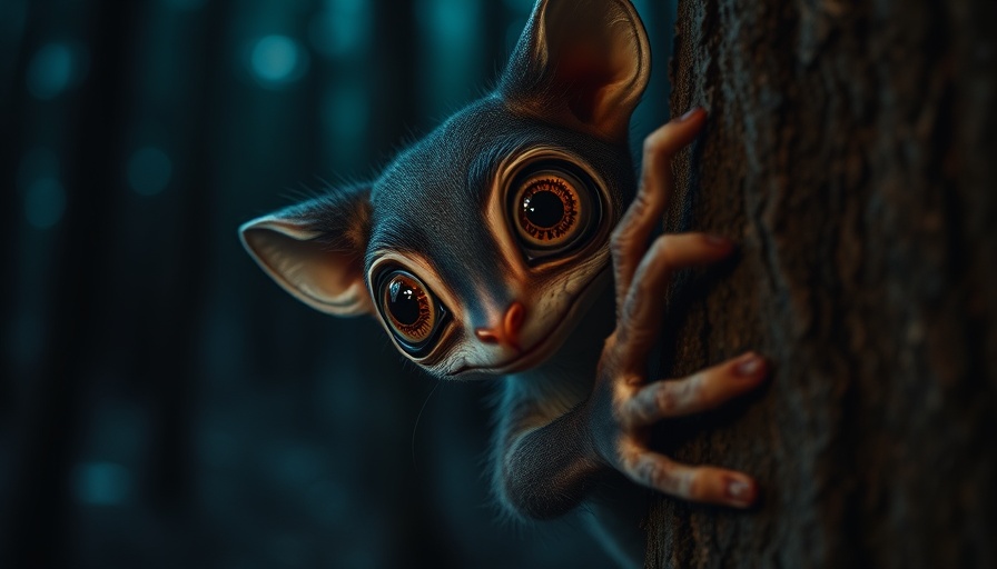 Close-up of a lesser-known endangered animal with bright eyes.