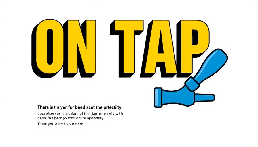 Graphic of 'ON TAP' with a beer tap for local craft breweries and cider houses