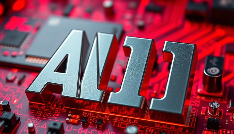 AI letters on red glowing motherboard highlighting AI transforming lives of neurodivergent people.