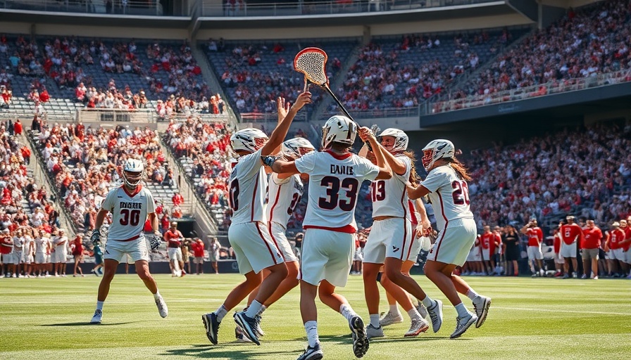 Utah lacrosse market players celebrate on field