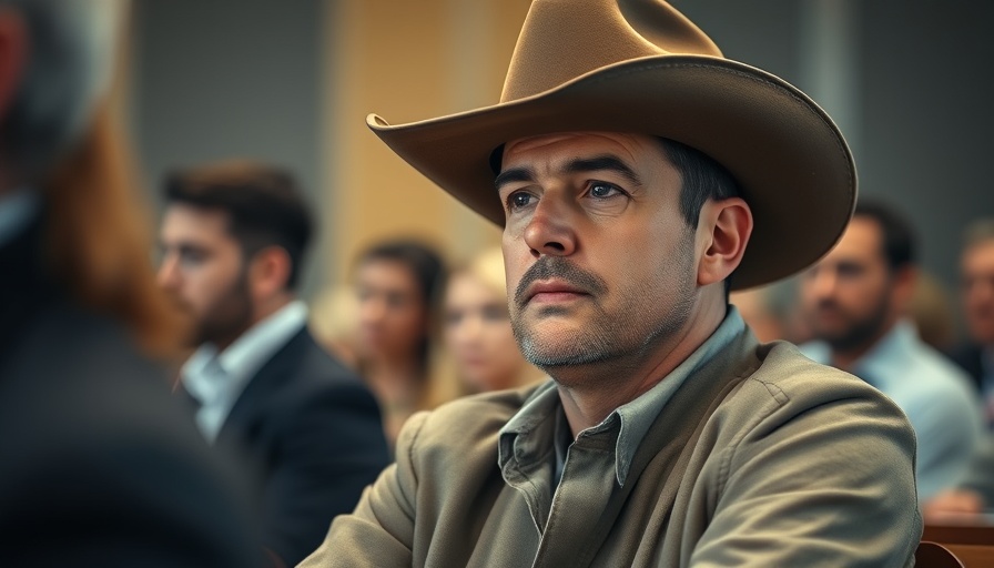 Man in cowboy hat at meeting discussing Utah Sheriffs Association on Immigration Cooperation.